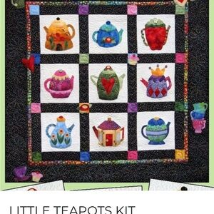 Little Teapots Quilt Completed Kit